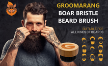 Load image into Gallery viewer, Groomarang ‘O’ Boar Bristle Beard Brush – For Perfect Beard Care and Styling