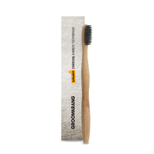 Load image into Gallery viewer, Groomarang Infusion Charcoal Bamboo Toothbrush
