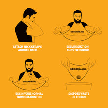 Load image into Gallery viewer, Groomarang Beard Catcher Beard Cape - Trim Your Beard, Not Your Time!