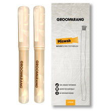 Load image into Gallery viewer, Groomarang Miswak 2 Pack - Natural &#39;On the Go&#39; Teeth Cleaning