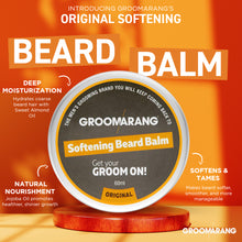 Load image into Gallery viewer, Groomarang Softening Beard Balm 60ml - Enriched with Sweet Almond Oil, Jojoba, Limonene &amp; Linalool