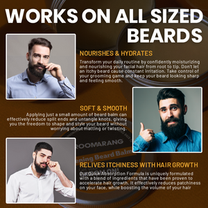 Groomarang Softening Beard Balm 60ml - Enriched with Sweet Almond Oil, Jojoba, Limonene & Linalool