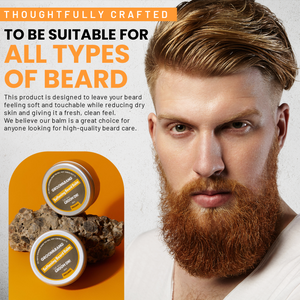 Groomarang Softening Beard Balm 60ml - Enriched with Sweet Almond Oil, Jojoba, Limonene & Linalool