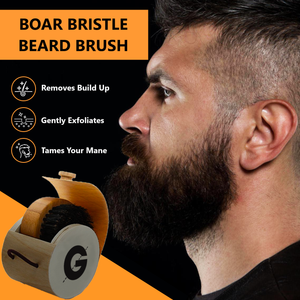 Groomarang ‘O’ Boar Bristle Beard Brush – For Perfect Beard Care and Styling