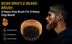 Groomarang ‘O’ Boar Bristle Beard Brush – For Perfect Beard Care and Styling