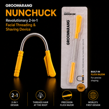Load image into Gallery viewer, Groomarang Nunchuck - Revolutionary 2-in-1 Facial Threading and Shaving Device