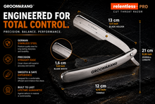 Load image into Gallery viewer, Groomarang Relentless Pro Cut Throat Razor with Blades