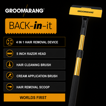 Load image into Gallery viewer, Groomarang 'Back In It' Back And Body Hair Shaver - Unisex, Extendable, Portable!
