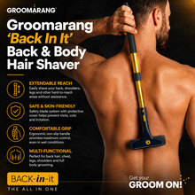 Load image into Gallery viewer, Groomarang 'Back In It' Back And Body Hair Shaver - Unisex, Extendable, Portable!