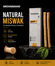 Load image into Gallery viewer, Groomarang Miswak 2 Pack - Natural 'On the Go' Teeth Cleaning