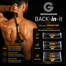 Load image into Gallery viewer, Groomarang ' Back-In-It ' Back Hair Removal Device Replacement Blades