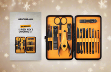 Load image into Gallery viewer, Groomarang &#39;The Ultimate&#39; 15 Piece Mens Grooming Manicure &amp; Pedicure Kit