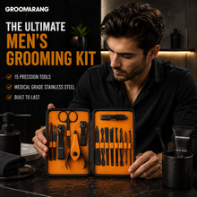 Load image into Gallery viewer, Groomarang 'The Ultimate' 15 Piece Mens Grooming Manicure &amp; Pedicure Kit
