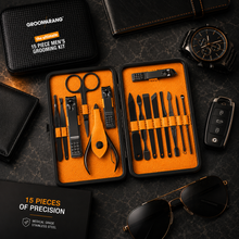Load image into Gallery viewer, Groomarang 'The Ultimate' 15 Piece Mens Grooming Manicure &amp; Pedicure Kit