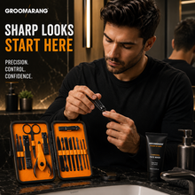 Load image into Gallery viewer, Groomarang 'The Ultimate' 15 Piece Mens Grooming Manicure &amp; Pedicure Kit