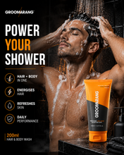 Load image into Gallery viewer, Groomarang Power of Man ‘Total Energy’ Hair and Body Wash 200ml