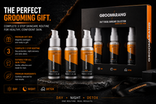 Load image into Gallery viewer, Premium Groomarang 24/7 Facial Skincare Gift Set | Complete Men's Day, Night &amp; Detox Skincare Routine (3 x 30ml)