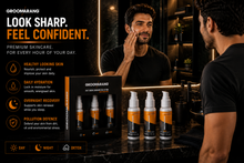 Load image into Gallery viewer, Premium Groomarang 24/7 Facial Skincare Gift Set | Complete Men's Day, Night &amp; Detox Skincare Routine (3 x 30ml)