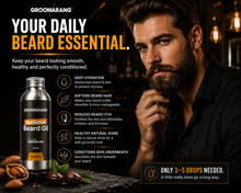 Load image into Gallery viewer, Groomarang Sweet Almond &amp; Jojoba Beard Oil - 30ml &amp; 100ml