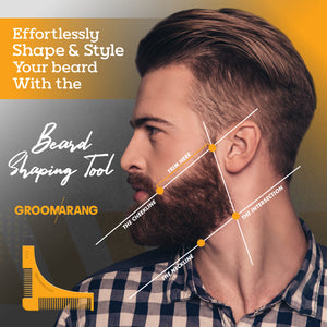 The Groomarang™ Beard Shaping Template & Beard Comb, Perfect Lines Every Time!