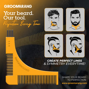 The Groomarang™ Beard Shaping Template & Beard Comb, Perfect Lines Every Time!