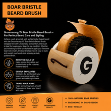 Load image into Gallery viewer, Groomarang ‘O’ Boar Bristle Beard Brush – For Perfect Beard Care and Styling