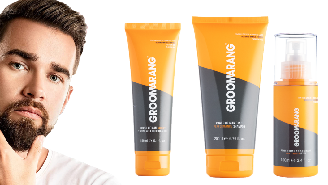 Groomarang Power of Man Ultimate Hair Care Bundle - Gift Box Bundle 4
