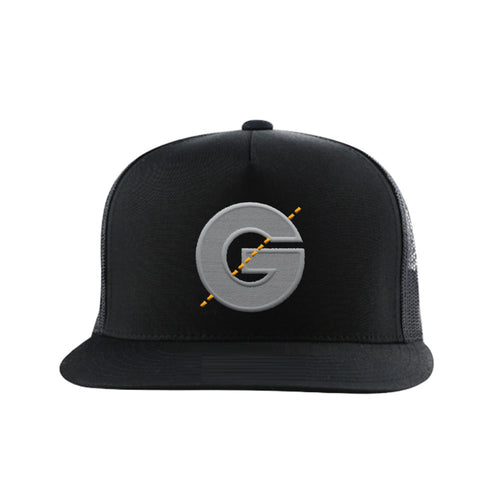Groomarang Black Snapback Cap With Large Embroidered Logo