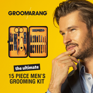 Groomarang 'The Ultimate' 15 Piece Mens Grooming Manicure & Pedicure Kit