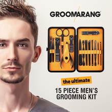 Load image into Gallery viewer, Groomarang &#39;The Ultimate&#39; 15 Piece Mens Grooming Manicure &amp; Pedicure Kit