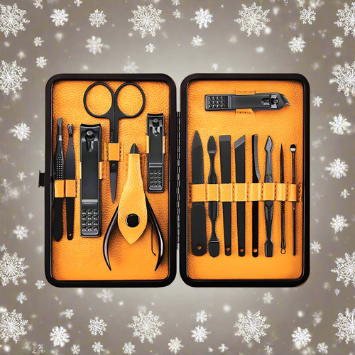 Groomarang 'The Ultimate' 15 Piece Mens Grooming Manicure & Pedicure Kit