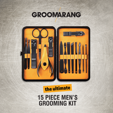 Load image into Gallery viewer, Groomarang &#39;The Ultimate&#39; 15 Piece Mens Grooming Manicure &amp; Pedicure Kit