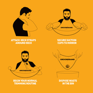 Groomarang Beard Catcher Beard Cape - Less Mess, Better Beard!