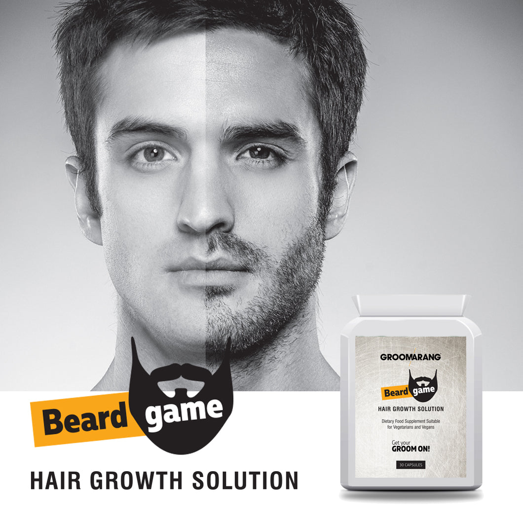 Groomarang ‘Beard Game’ Beard Growth Capsules