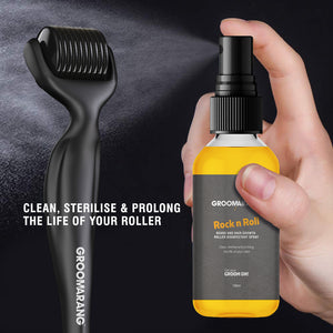 Groomarang 'Rock n Roll' Beard and Hair Growth Roller Disinfectant Spray 100ml