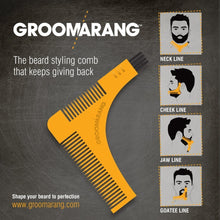 Load image into Gallery viewer, The Groomarang™ Beard Shaping Template &amp; Beard Comb, Perfect Lines Every Time!