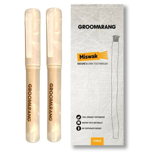 Groomarang Miswak 2 Pack - Natural 'On the Go' Teeth Cleaning