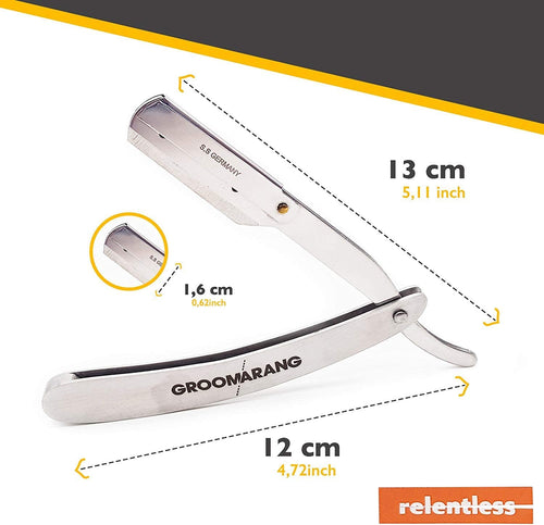 Groomarang Cut Throat Razor With Blades - Relentless Pro