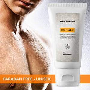 Groomarang 'Back in it' Hair Growth Inhibitor Cream - Permanent Body and Face Hair Removal