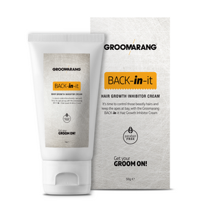 Groomarang 'Back in it' Hair Growth Inhibitor Cream - Permanent Body and Face Hair Removal